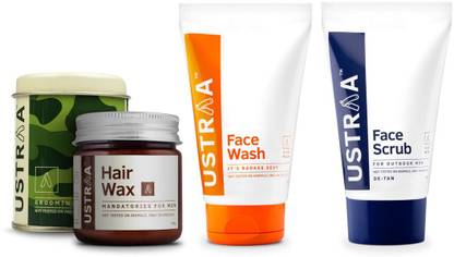 Ustraa By Happily Unmarried Face Scrub For outdoor Men (100 gm) Hair Wax for Men