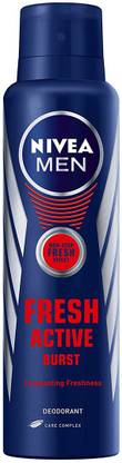 Nivea Men Fresh Active Burst Deodorant Spray  -  For Men
