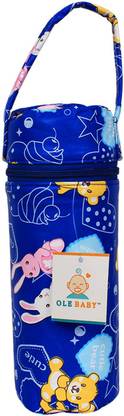 OLE BABY Twin Bunny Print Single Portable Infant Feeding Milk Food Thermal Bag Storage Holder (Upto 250ml each) - 1 Slots
