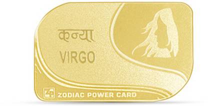 Zodiac Power Virgo Sun Sign Card Plated Yantra