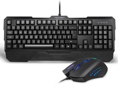 TECKNET X861 Kraken Illuminated Gaming Keyboard/Mouse Combo Set Designed for Gaming