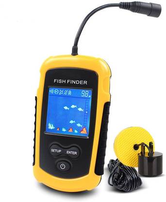 Technomart LCD-100m-Portable-Sensor-Sonar-Fish-Finder CM-79 Black Fishing Rod