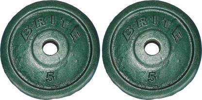 ROYAL 10 kg 5Kg 2Pc Casting Green Plates 27mm1 Home Gym Combo
