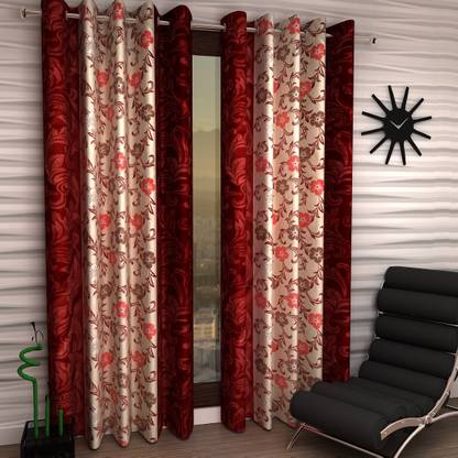 Home Sizzler 153 cm (5 ft) पॉलिएस्टर खिड़की पर्दा (2  का पैक)