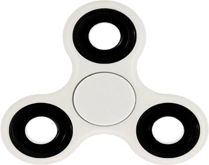 Gitz Hand Spinner, EDC Spinner Fidget Toys, tri-spinner fidget, and Ultra Speed - Hybrid Ceramic Bearing (White)