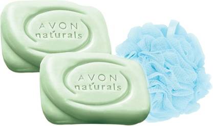 Avon Anew Naturals Deodorizing Soap (set of 2) + Loofah