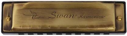 Maaron 10 Hole Swan Key Of C Bronze Harmonica