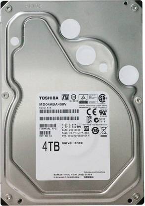 TOSHIBA S300 4 TB Surveillance Systems Black SATA Internal Hard Disk Drive (HDD) (HDEUR11GZA51)