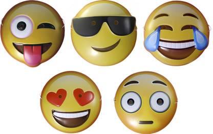 Emoji Mafia Emoji Masks (Pack of 5) Party Mask