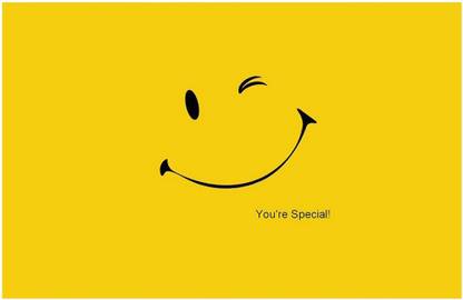 Smile Because You're Special Poster (18 inch x 12 inch) Paper Print
