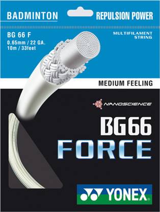 YONEX BG66 Force - White 0.65 Badminton String - 10 m