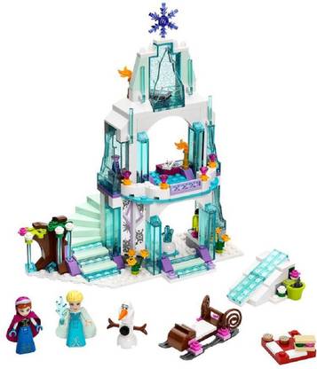 EMOB 299 PCS Happy Princess Sparkling Ice Castle Doll House Block Set