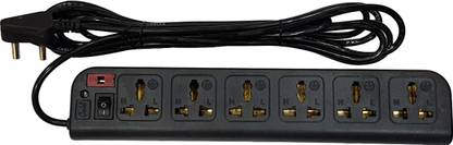 ELOVE Extension Board Multiple Socket Surge Protector 5 Meter Cord 6 plus 1 Power Plug