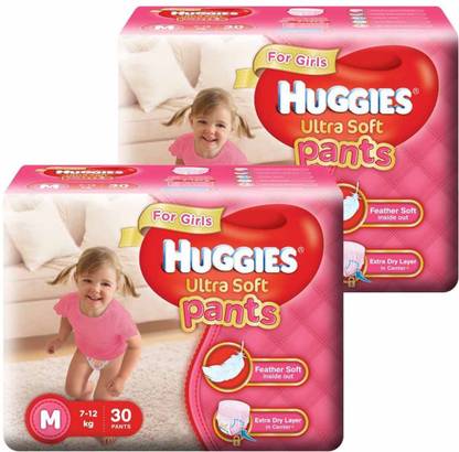 Huggies Ultra Soft Pants For Girls - M