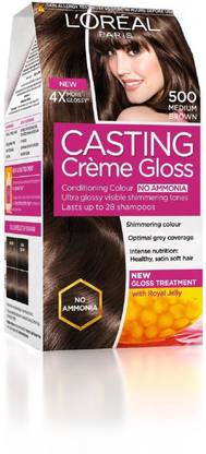 L'Oréal Paris Casting Creme Gloss 500, 87.5g+72ml , medium brown