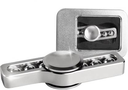 Jack Royal High Grade Metal 6 Ball " 2 Leaves " Fidget Spinner (Silver)