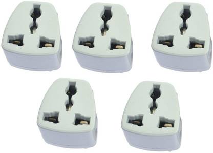 Axxel India 3 Pin Conversion Plug Pack Of 5 Pcs Power Adapter Worldwide Adaptor