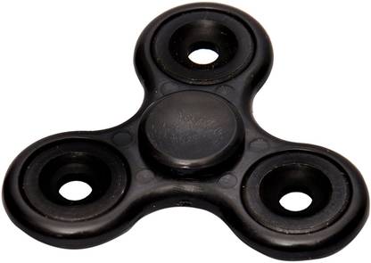 TOYSHINE Hard Core Fidget Spinner with Solid Base Bearing, Black