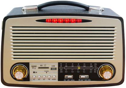 Noizzy Box Retro XL Speaker with Bluetooth, TF Card, AUX and FM Portable Bluetooth Speaker