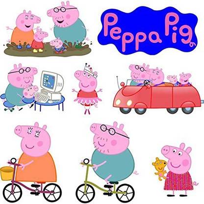 Party Propz PEPPA PIG BIRTHDAY DECORATION/ PARTY SUPPLIES Paper Cut-outs