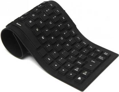 Plutofit 85 Keys Silicone Rubber Waterproof Flexible Foldable Wired USB Standard Multi-device Keyboard Compatible with Desktop, Laptop, Mac
