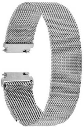 HIGAR 22mm STAINLESS STEEL MILANESE LOOP BAND-SILVER COLOR Smart Watch Strap