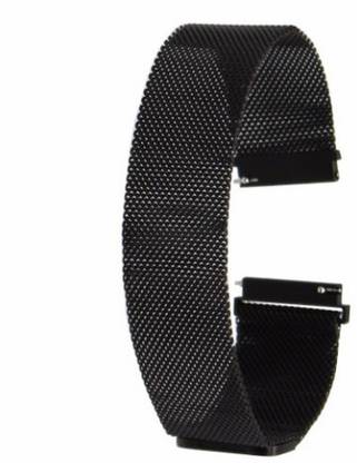 HIGAR 22mm STAINLESS STEEL MILANESE LOOP BAND-BLACK COLOR Smart Watch Strap