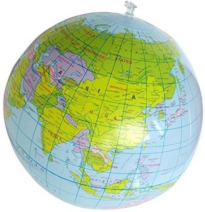 Party Propz Printed GLOBE FOIL BALLOON/ AIRPLANE THEME BALLOON/ AROUND THE GLOBE PARTY SUPPLIES 15" Balloon