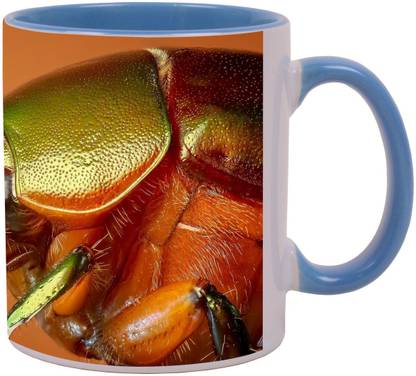 Arkist colorful beetle insect macro Ceramic Coffee Mug