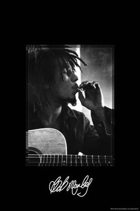 Athah Fine Quality Poster Bob Marley Smoking Paper Print Paper Print