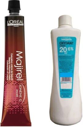 L'Oréal Paris Majirel Hair Cream No.5.35 Tube + Developer 20 Vol. 6% , Light Golden Mahogany Brown