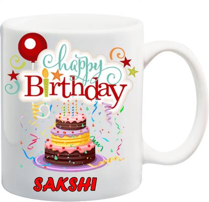 Awwsme Happy Birthday Celebration To Sakshi Coffee Ceramic Coffee Mug