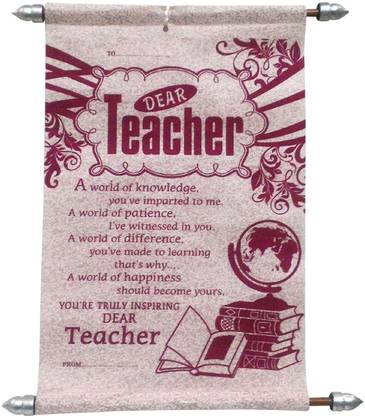 Natali Traders Teacher Scroll Card - Greeting Card