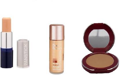 BLUE HEAVEN pan stick (beige) concealer,oil free foundation(natural) with follow me compact