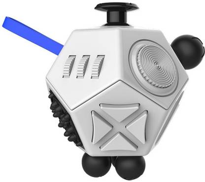 Sk creations Big Fidget Cube Toys Original Quality Puzzles & Magic Cubes Anti Stress Reliever 12 Style 7.5*5.5cm (White)
