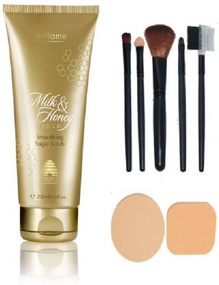Oriflame Sweden Milk and Honey Gold Smoothing Sugar Scrub - 200 gm Combo