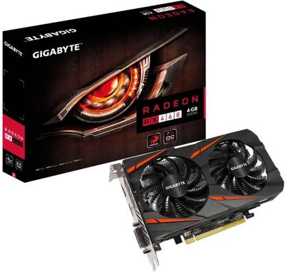 GIGABYTE Radeon Rx 460 Windforce OC GDDR5 4 GB AMD/ATI Chipset 128 bit 1212 MHz Graphics Card