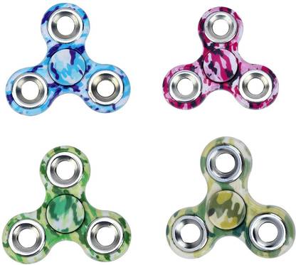 NEW PINCH Pack of 4 different Printed shade Hand Spinner Rotating Toy