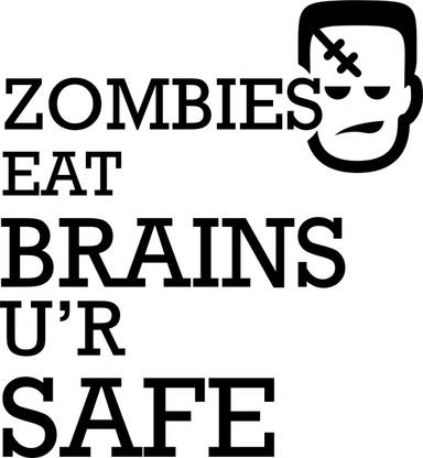 Zombie Quotes Poster Paper Print