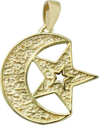 Bhargava Gems Chand Tara Pendant Gold-plated Brass Pendant