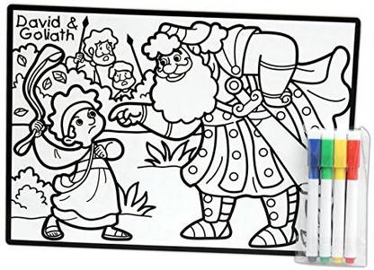 Dicksons 11.75" X 8.25" 2-Sided Dry Erase Bible Story Coloring Board With 4 Markers
