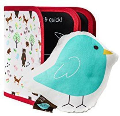 Jaq Jaq Bird Reusable Coloring Book & Stuffed Animal & Butterstix Zero Dust Chalk