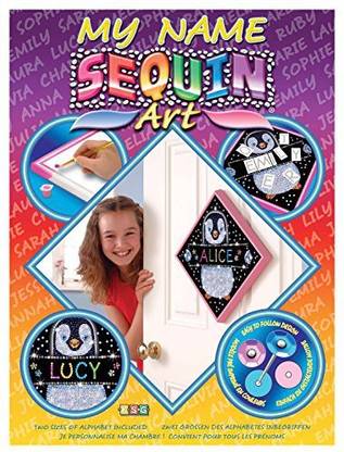 Sequin Art My Name, Penguin, Personalized Name Sparkling s And Crafts Picture Kit, Creative Crafts