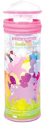 The Piggy Story 'Dancing Ponies' Create & Doodle Art Paper Roll Travel Set With Markers