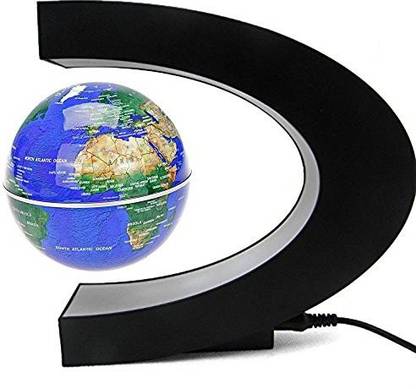 Geelyda Magnetic Levitation Floating Globe 3 Inches C Shape Midair Anti-Gravity Earth Planet Ball Rotating Suspended In Air Worl