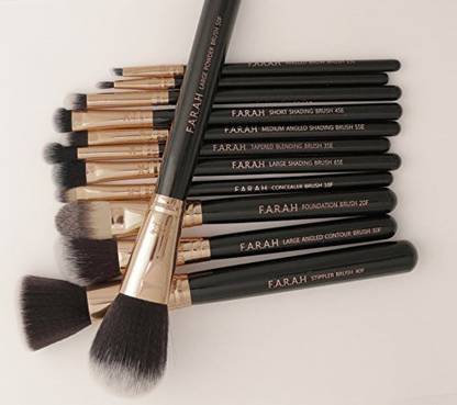 F.a.r.a.h Luxe Makeup Brush Set With Case (black)