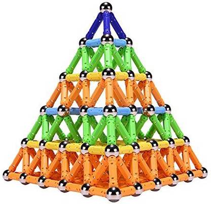 Raresite Magnetic Building Blocks Toys Set Toddlers Stacking Toy s 3D Magnet Sticks And Balls Construction Kit For Kids Over 6 Ye