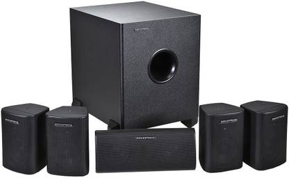 MONOPRICE 108247 5.1-Channel Home Theater Speaker System, Six 60 W Portable Home Theatre