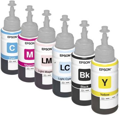 Epson T6731, T6732, T6733, T6734, T6735, T6736 -BK, C, M, Y, LC, Lm for Epson L800 / L1800/L805/L850/L810 printers Black + Tri Color Combo Pack Ink Cartridge