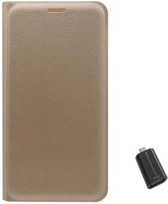 TBZ Cover Accessory Combo for PU Leather Flip Cover Case for Coolpad Mega 3 with Micro USB OTG Connector Adapter